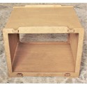 Cube de rangement en bois ciré en chêne naturel - L50/H40/P40
