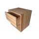 Chevet - cube de rangement avec tiroir en bois de hêtre massif huilé.