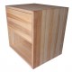 Table de chevet - cube de rangement avec tiroir en bois de hêtre massif huilé.