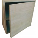 Porte seule pour cube de rangement avec étagère en bois de chêne massif blanchi