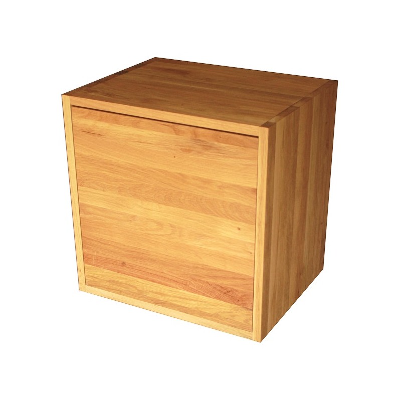 Cube De Rangement Avec étagère Et Porte En Bois De Chêne