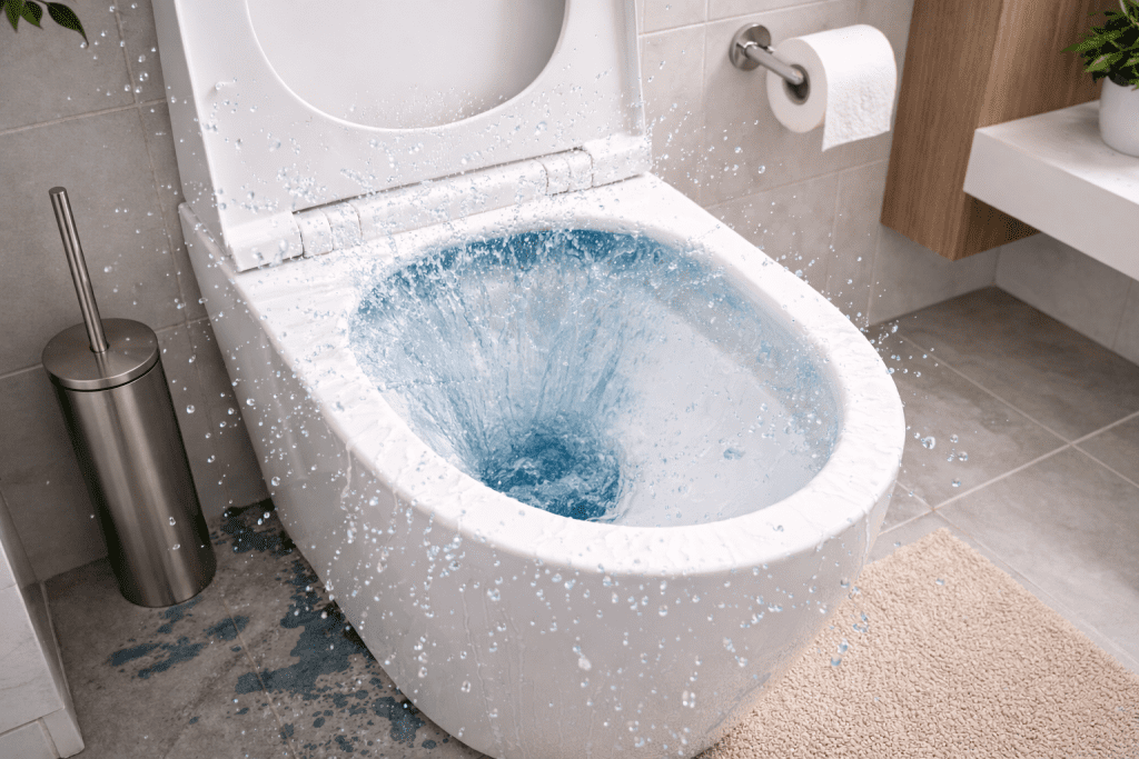 éclaboussures d'un WC