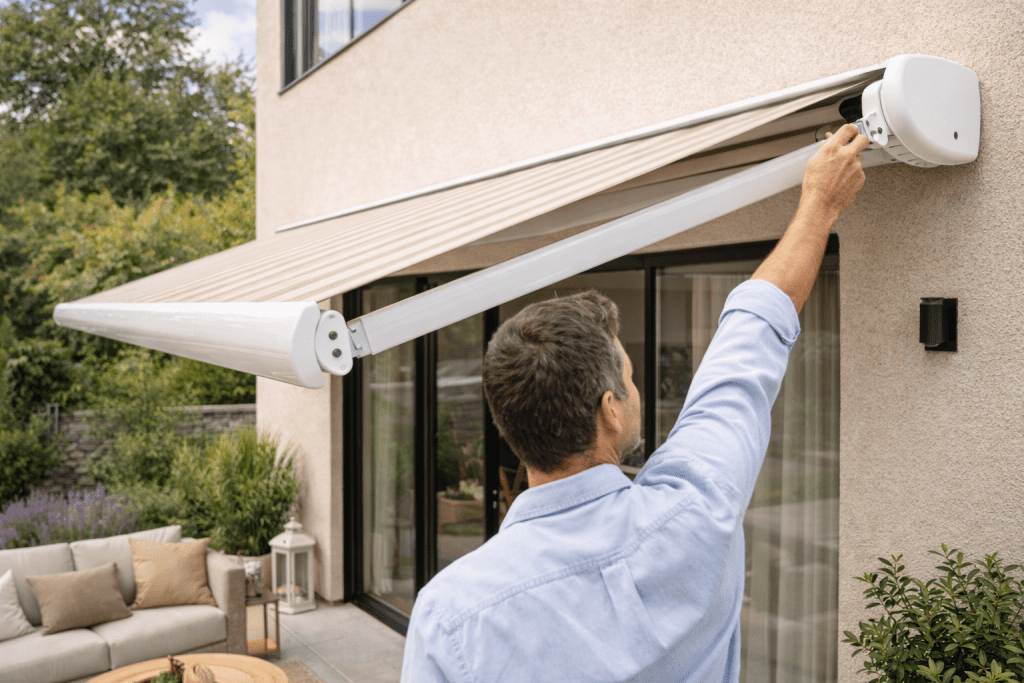 régler l'inclinaison d'un store