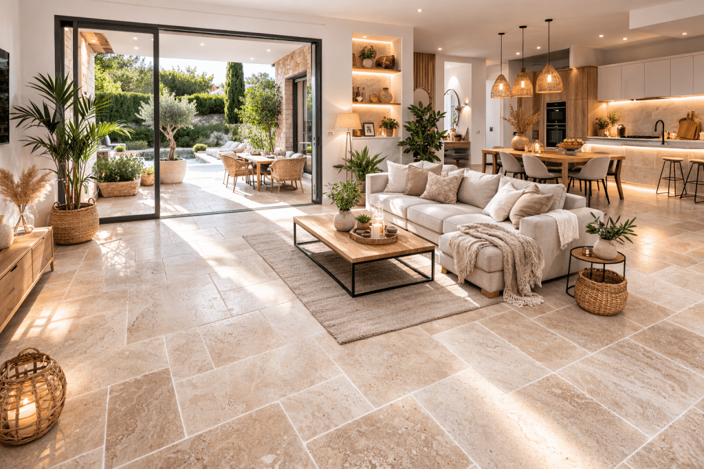 travertin dans une maison